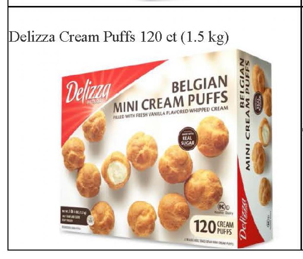 CAPublicHealth's tweet photo. #Poppies International #recalls #Delizza Cream Puffs due to possible foreign matter contamination – small metal fragments. More information at https://t.co/65weE3lUc8 https://t.co/NTFZZjlCJX