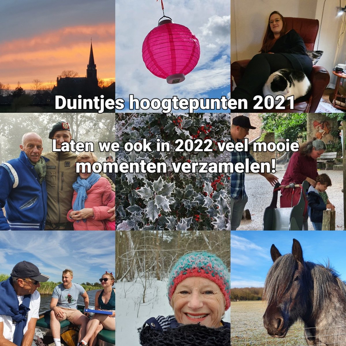marjaduin's tweet photo. Plaatjes schieten op dagelijkse wandelingen. Ontspannen vakanties. Kinderen die hun weg vinden en weer thuiskomen. Met je zoon, zijn lief en onze kleinzoon naar de dierentuin. Varen op je trouwdag. Voor ons hoogtepunten van 2021.
Laten we in 2022 veel mooie momenten verzamelen! https://t.co/GEYxJt611N
