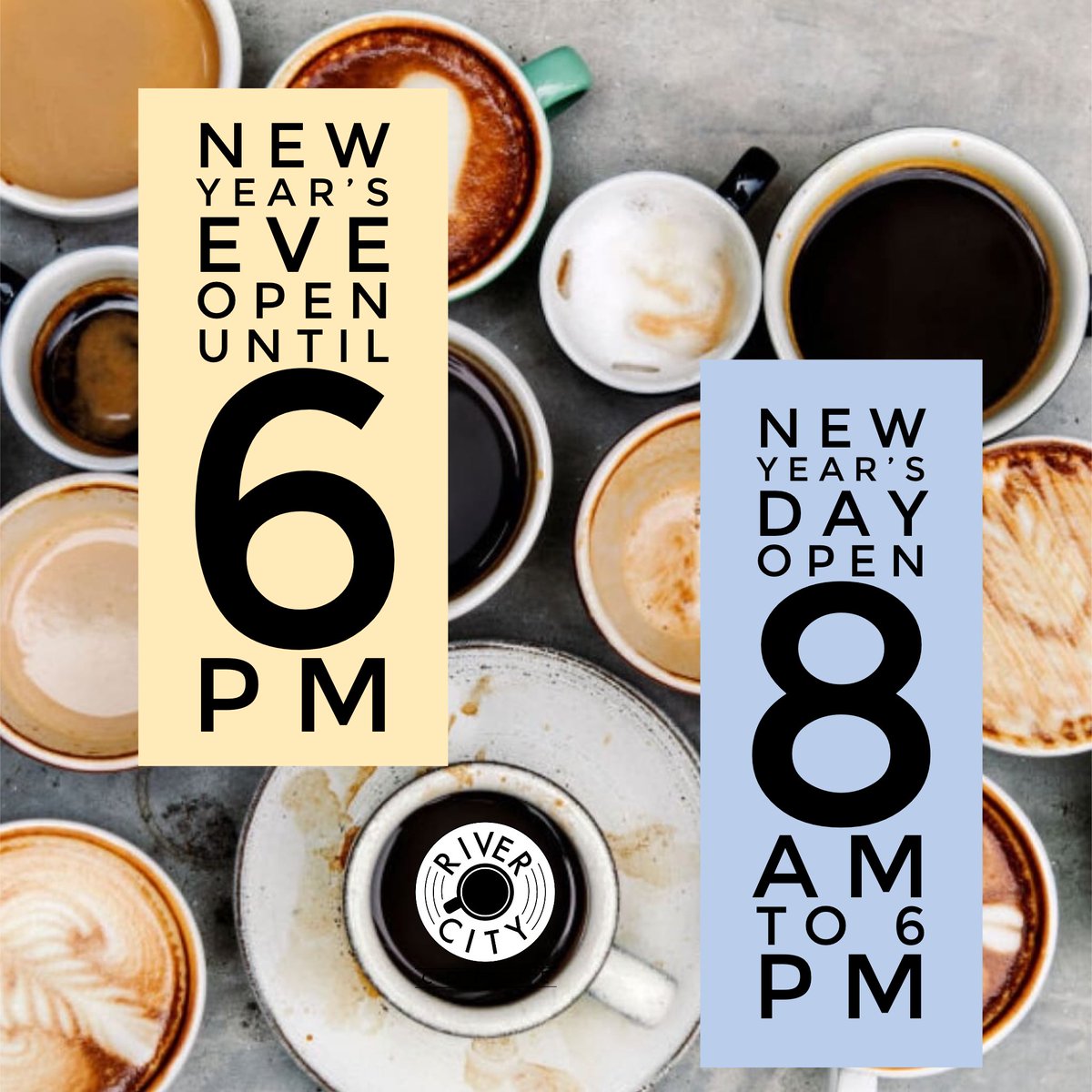 RC_Coffee's tweet photo. Close out 2021 and start 2022 with your River City Coffee family! 🎉☕��
#happynewyear #coffee #coffeelover #coffeeshop #goodbye2021 #hello2022 #open #allarewelcome #hillcrest #goodvibes #goodmusic #goodcoffee https://t.co/c8D40Ts6Xc