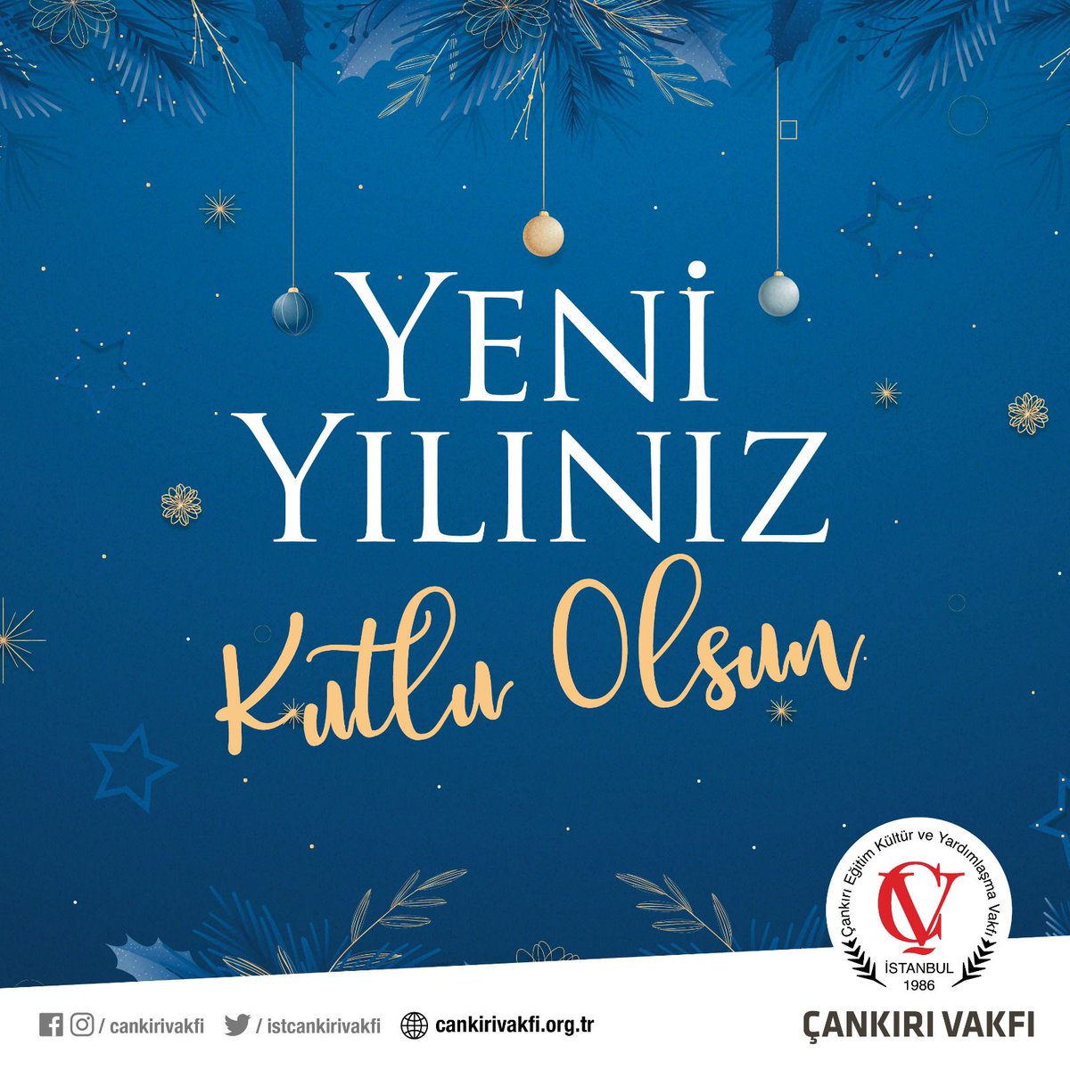 18cvgk's tweet photo. Bir yılı daha geride bırakıyoruz. Çankırı Vakfı ailesi olarak yeni yılda sevdiklerinizle birlikte mutlu sağlıklı bir yıl diler, geçmiş yıllarınızdan daha güzel bir yıl olmasını temenni ederiz. https://t.co/kiPES25ifm