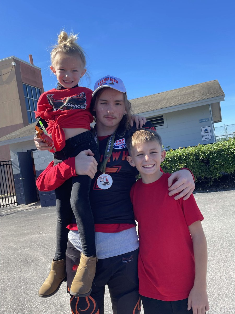 State championship 2021 🔥🦅 with my little brother Bryson and sister Aireona