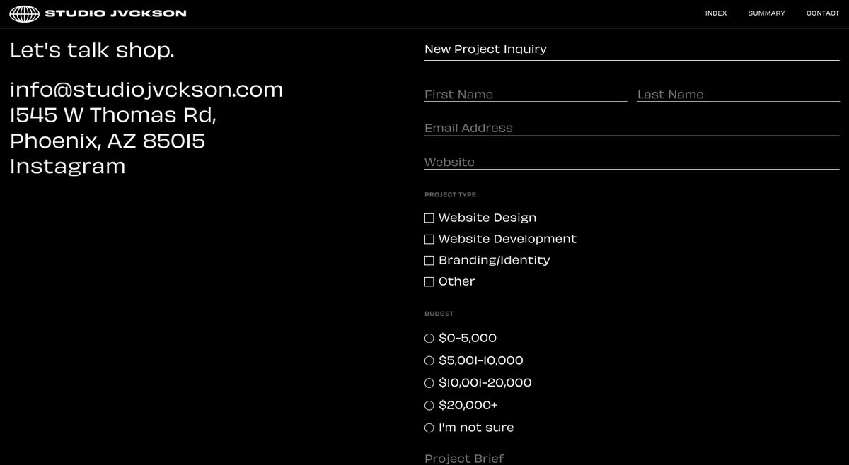 p_folios's tweet photo. 💙🕶
𝐏𝐨𝐫𝐭𝐟𝐨𝐥𝐢𝐨 𝐨𝐟 𝐭𝐡𝐞 𝐝𝐚𝐲: Studio Jvckson
𝐓𝐢𝐭𝐥𝐞: Design &amp; Development Studio
𝐁𝐮𝐢𝐥𝐭 𝐰𝐢𝐭𝐡: @wordpressdotcom 
𝐒𝐭𝐲𝐥𝐞𝐬: Multiple Page, Sans Serif, Duo Color, UI Interaction, Simple, Minimal, Dark Mode, No images

𝐕𝐢𝐬𝐢𝐭: https://t.co/xuosZu4m9e https://t.co/lrkUyGGWUX