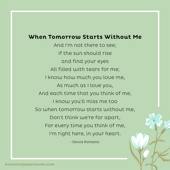 As 2021 draws to a close,  we wanted to share a beautiful poem all about time for our #griefwords this week.

A comforting reminder that even when time goes on, our loved ones will always be with us if we carry them in our memories and hearts.