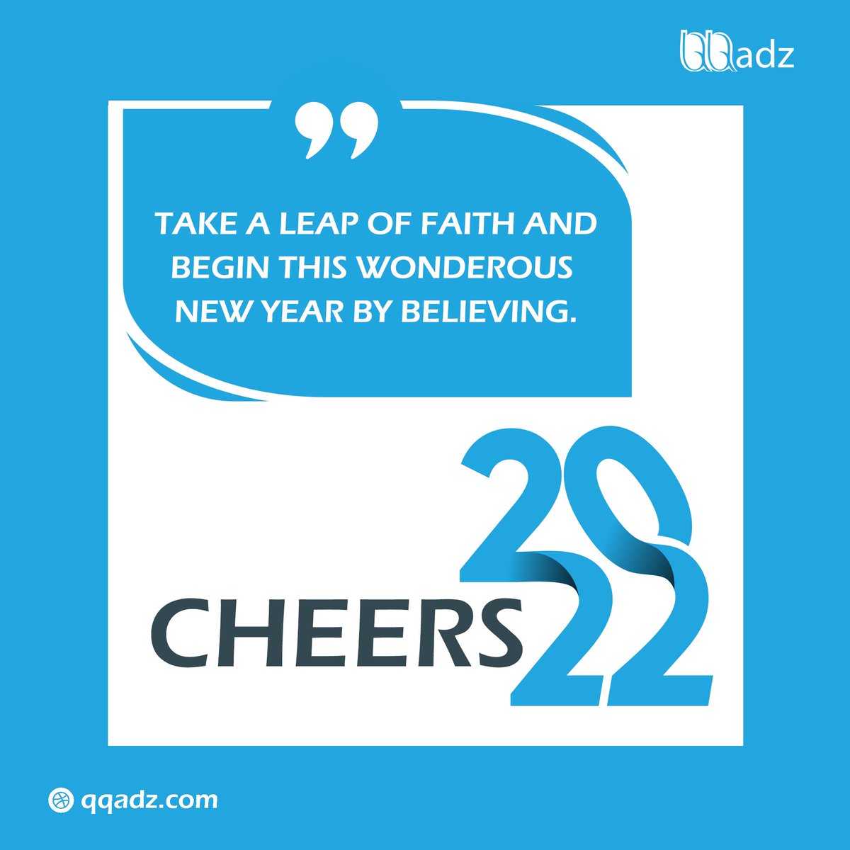 QQadz's tweet photo. Cheers to a gracious new year #2022
#HappyNewYear #Cheers2022 #QQadz https://t.co/zkw1CRJFB6