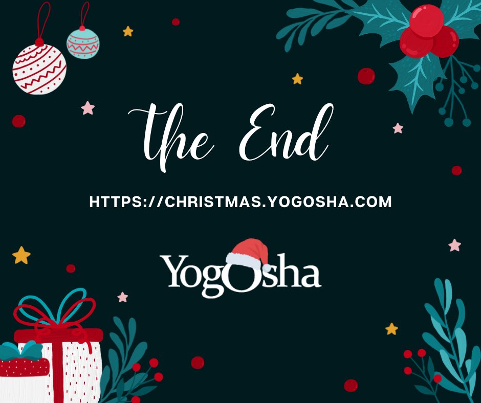 It’s the end of our Christmas Challenge! We hope you enjoyed the experience ❤️ Don’t forget to share your writeups with #YogoshaChristmas hashtag! Happy new year 🥳