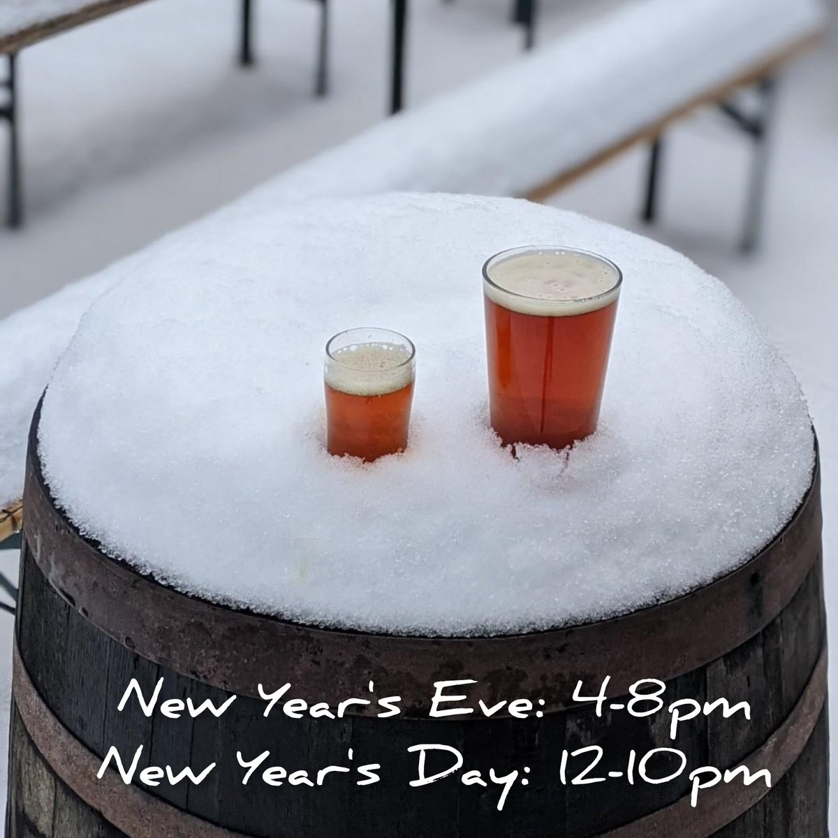 Open 4-8pm on 🥂New Year's Eve🥂
Come by for cans and growler fills!