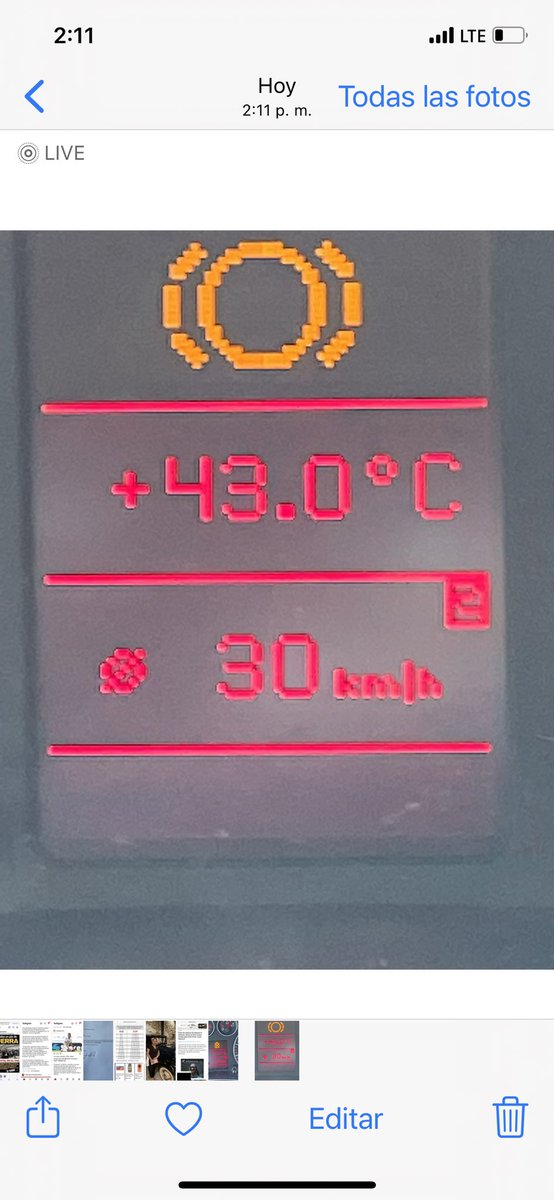 Así esta la temperatura en estos momentos por Villa Lucre.  Su majestad Sol.