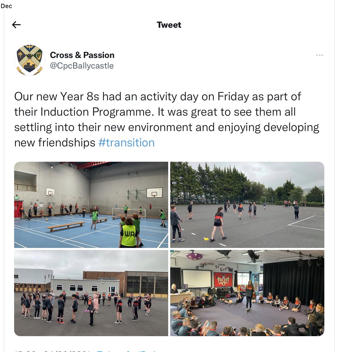CpcBallycastle's tweet image. September 

We are all back into school again. 

We welcomed our wonderful new Year 8 pupils into CPC for the first time…..

What a fantastic year group 

#September2021