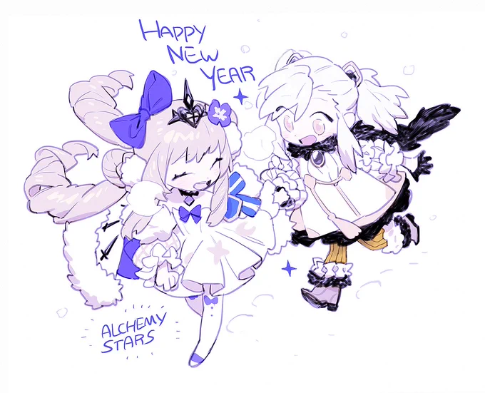 #白夜極光 #AlchemyStars 新年快乐(*^ω^*)/ 