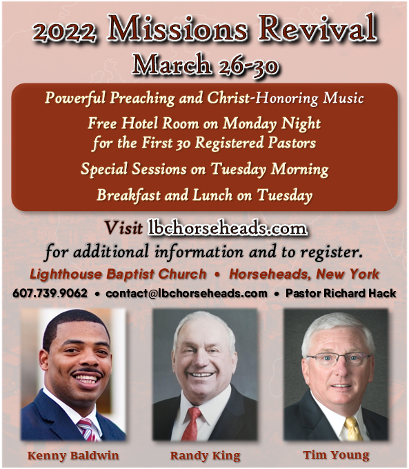 LBCHorseheads's tweet photo. 2022 Missions Revival • March 26-30.  Guest Speakers: Pastors Kenny Baldwin, Randy King, and Tim Young. Other churches invited to be with us on Monday and Tuesday of the meeting. Free Monday night hotel rooms are available for senior pastors. More info at https://t.co/TLYi38hdjO https://t.co/5hzNyMWp8c