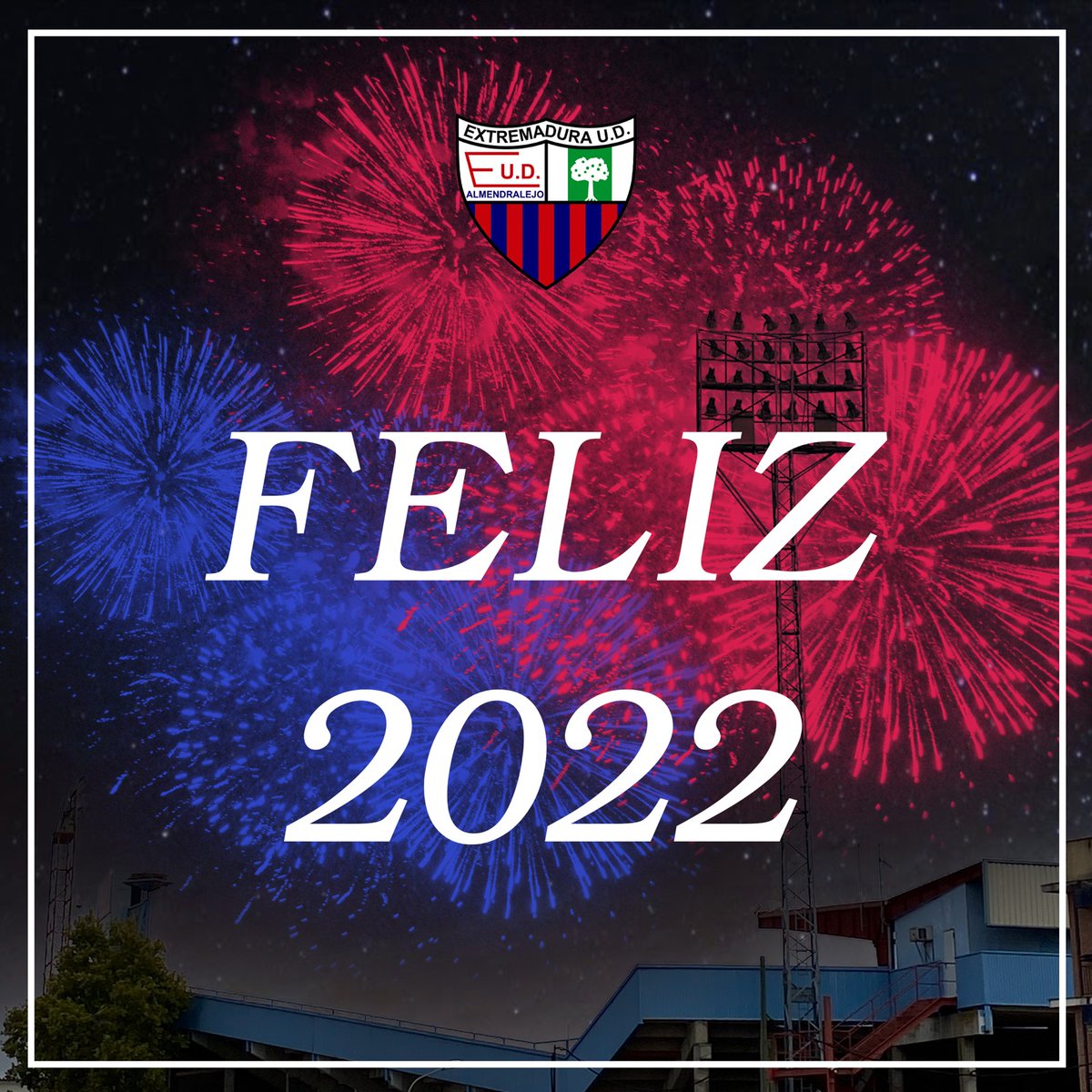 El Extremadura UD B os quiere desear un feliz año nuevo a todos los  azulgranas. Nuestro más sincero deseo de felicidad para todos vosotros y vuestras familias.