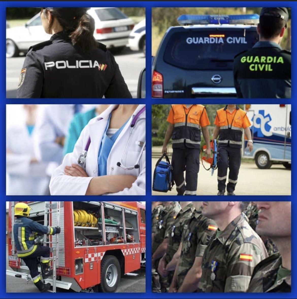 Ultima noche del año y mi reconocimiento especial es para esas personas que todas las noches del año velan por nuestra seguridad y Salud. Este pequeño homenaje para todos ell@s. 

                   ¡¡ Feliz Año Nuevo !! 
                            🚑🚔🚒