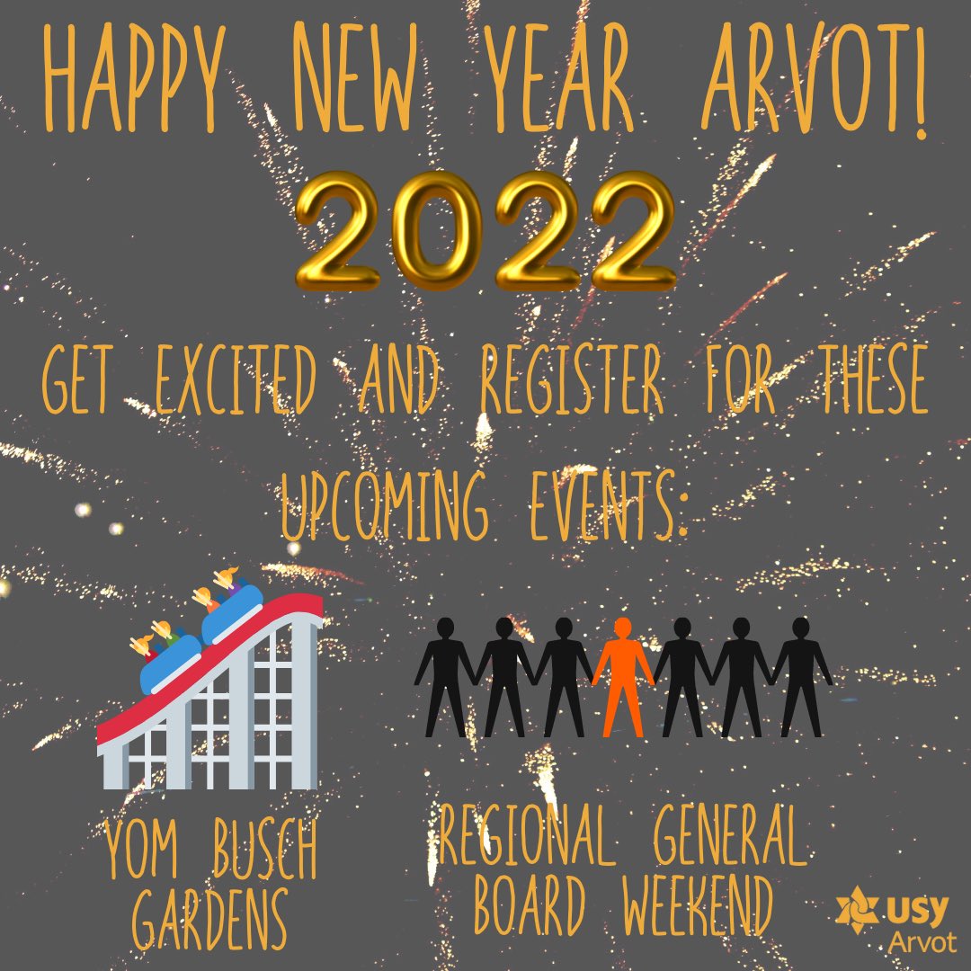ArvotUSY's tweet photo. Happy 2022 Arvot! May this year bring lots of new and old HaNegev friends together. Remember to sign up for our upcoming events! Link in bio. https://t.co/7op384MJ0P