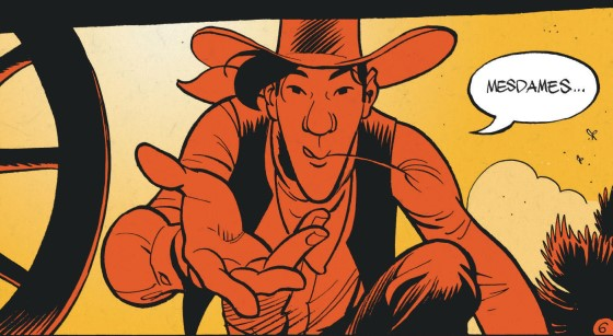 good ol' lucky luke. very funny personally bc i was like "wow all those women are in love with lucky luke for no reason gross urgh men" but then lucky luke's really hot in this style so you know i understand. colors are top fucking tier in this 