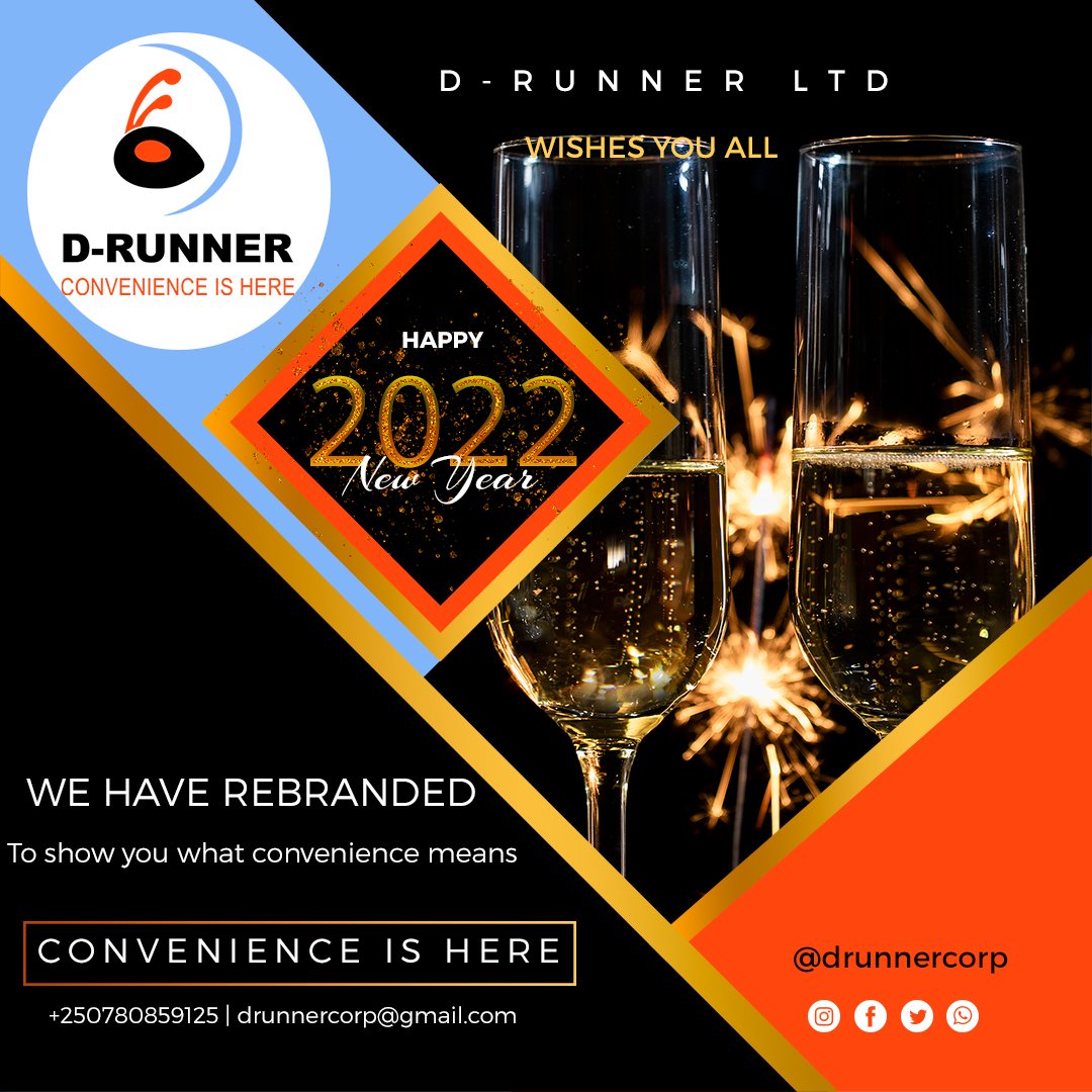 DRunnerCorp's tweet photo. #happynewyear 2022. And thanks so much to those of you who made 2021 worthwhile. 
#DrunnerCares #ConcenienceIsHere #VisitRwanda #RwOT https://t.co/ZWtuRaj0tv