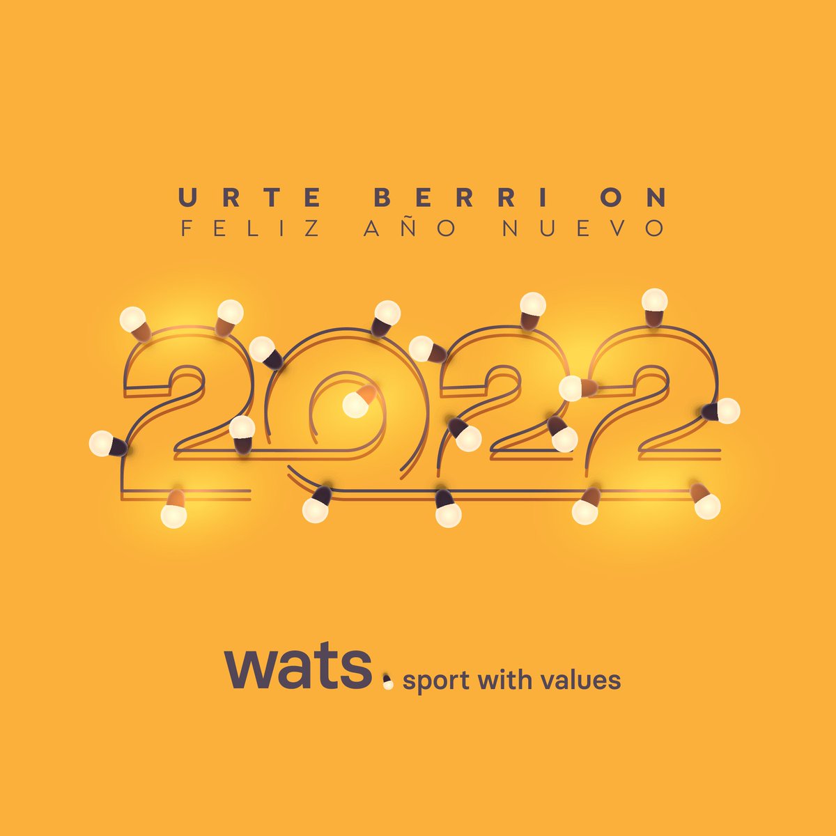 🍾🥂 Urte Berri on! ¡Feliz Año Nuevo! 🎆🎉

🧡 Zoriontasuna, balioak, osasuna, bakea eta berdintasuna urte berrirako.

Que el 2️⃣0️⃣2️⃣2️⃣ venga cargado de felicidad, valores, salud, paz e igualdad.

#SportWithValues #DeporteSonValores #BaliodunKirola