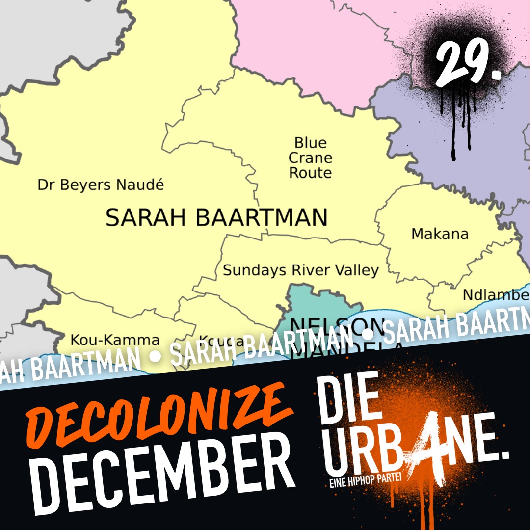 DieUrbane's tweet photo. #DecolonizeDecember
TW
Sarah Baartman starb am 29. Dez 1815 mit 26 Jahren. Sie war eine Schwarze FLINTA*, die Missbrauch und Menschenhandel erlebte. Sie wurde von Colonizern kolonial-rassistisch & sexualisierend vermarktet und zur Schau gestellt.
#SarahBaartman
#Gedenken https://t.co/un5SvccWhx