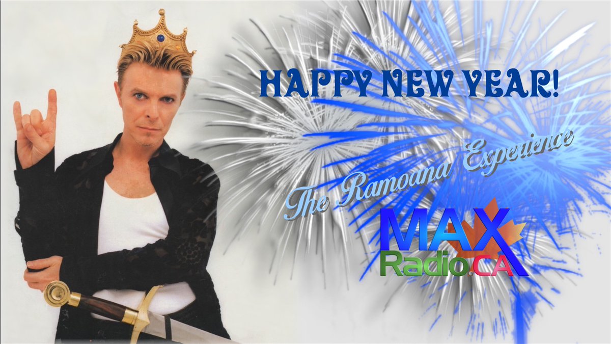 Ramoana's tweet photo. ✨🥂✨ Happy New Year all!  Let's hope 2022 is a good one with joy all around.
*:·.★ DAVID BOWIE ★.·:*
My Friday Encore 
🌟𝓣𝓱𝓮 𝓡𝓪𝓶𝓸𝓪𝓷𝓪 𝓝𝓮𝔀 𝓨𝓮𝓪𝓻 𝓔𝔁𝓹𝓮𝓻𝓲𝓮𝓷𝓬𝓮 -  starts 4 pm EST/9 pm GMT/10 pm CET for 3½ hours!

⚡️Tune in at https://t.co/u7lQe3glxE 📻♪ https://t.co/mDPhm7RXWR