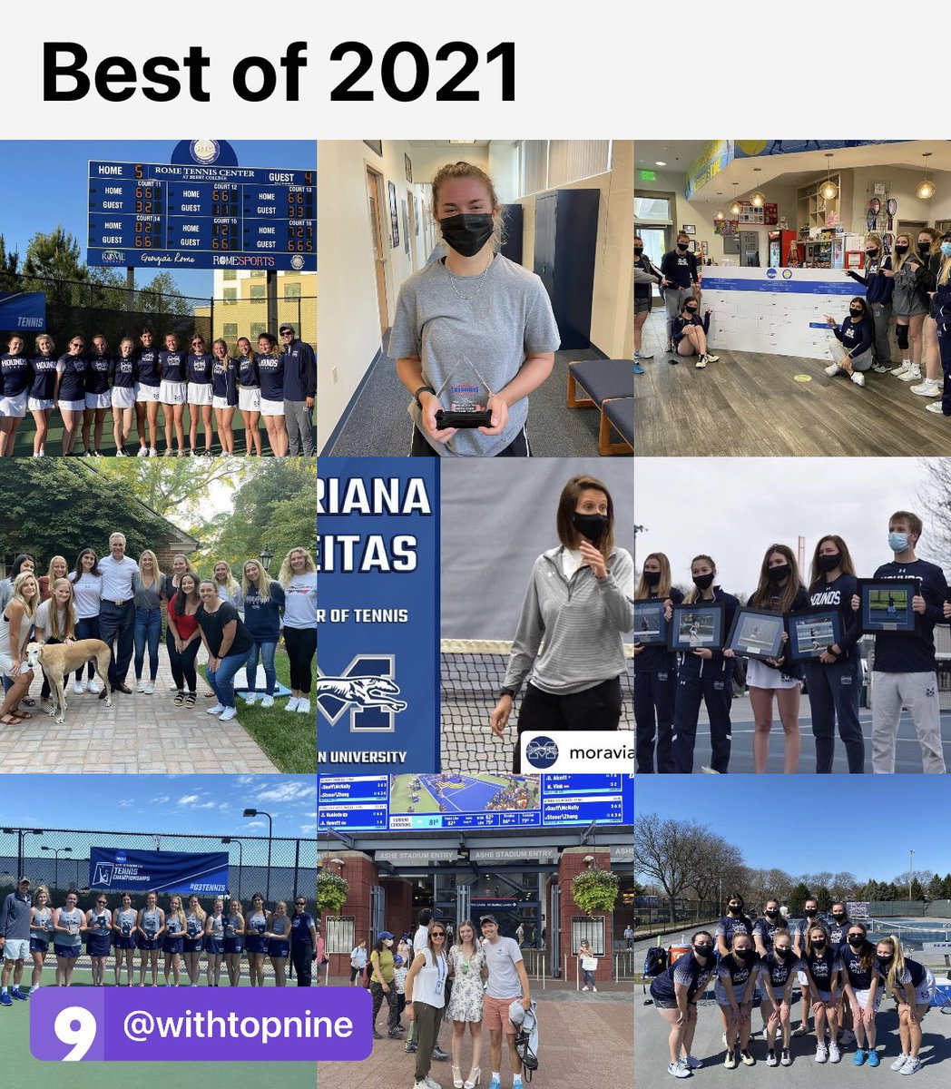 MoravianTennis's tweet photo. These are our top nine Instagram posts in 2021! 🙌
Thank you for your support and have a happy and healthy 2022! #houndem https://t.co/HzAiPdLoH6