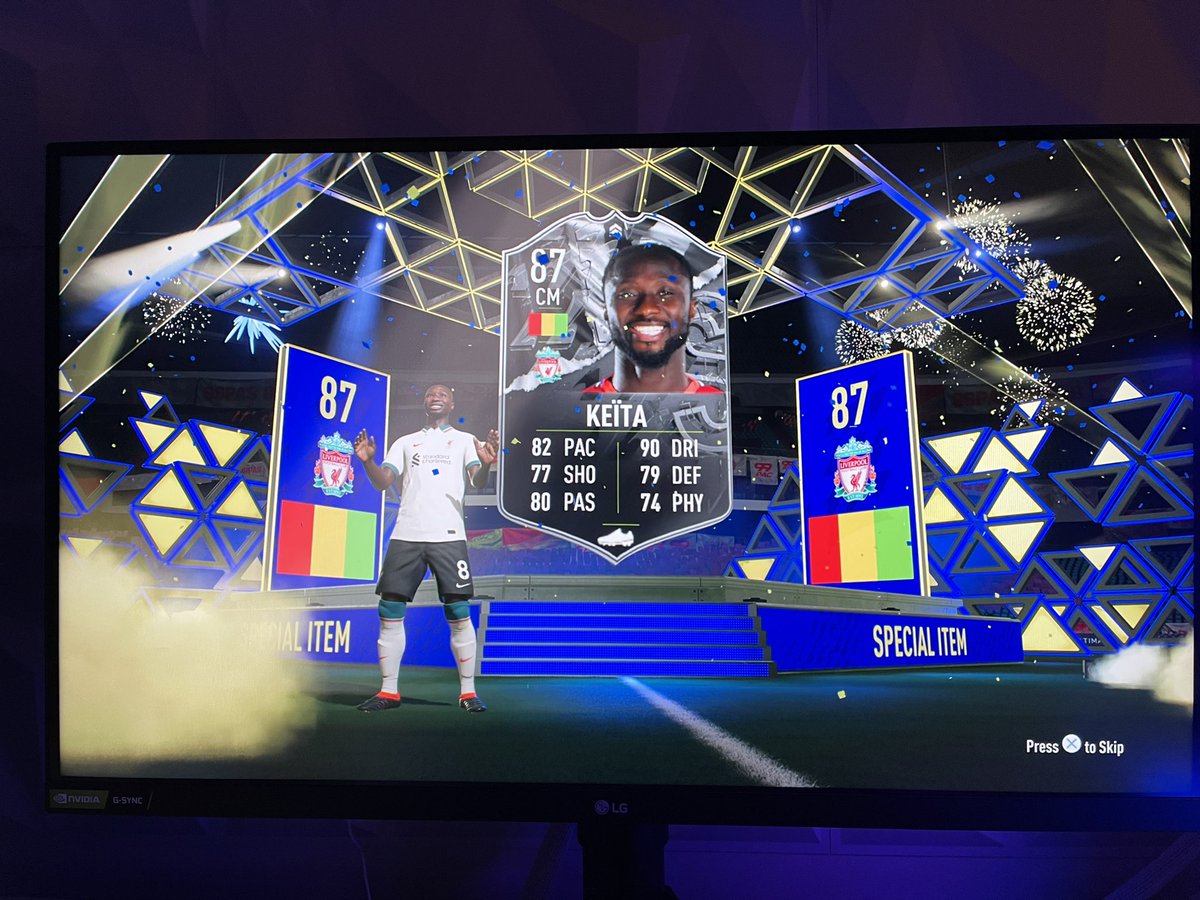 Venom_RTX88's tweet photo. Showdown Keita complete!
#nabykeita #nabylad #liverpoolfc #Fifa22 https://t.co/c0L4QRpR9c