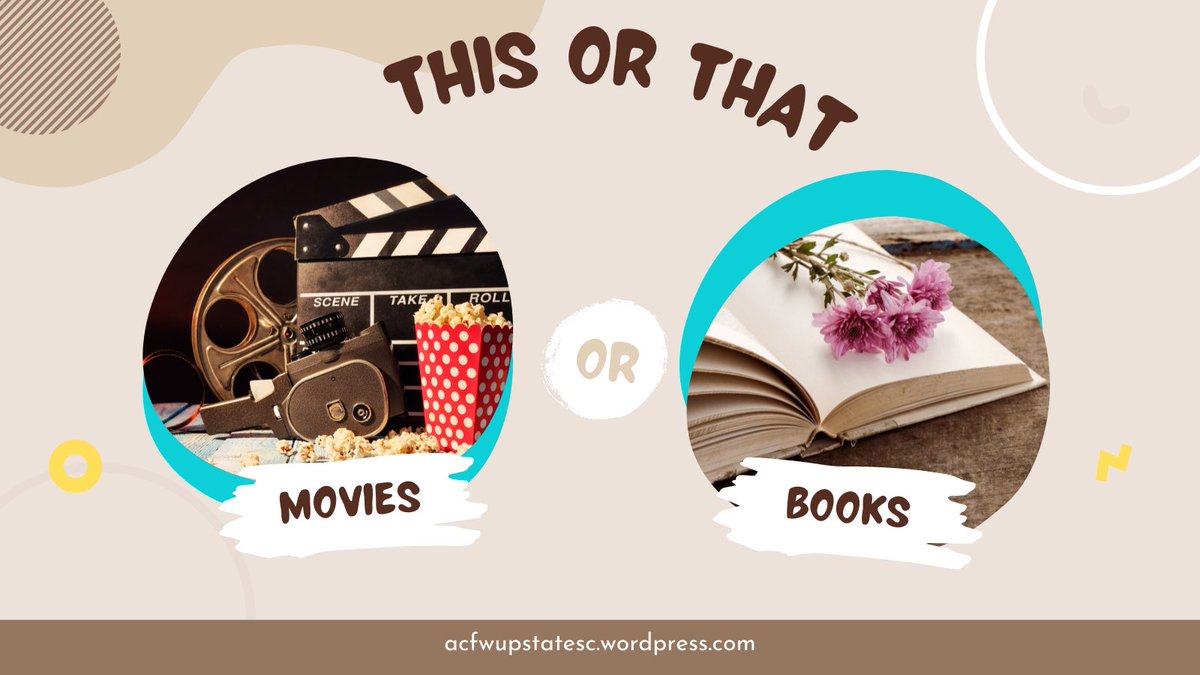 AcfwU's tweet image. Do you prefer movies, books, or both? Do you read the book before or after you watch the movie? 
#readingcommunity #acfw