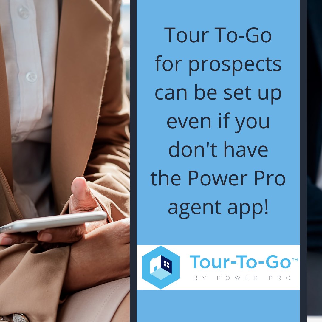 PowerProLeasing's tweet image. You can set up a Tour To-Go even without the Power Pro agent app! #LeasingElevated