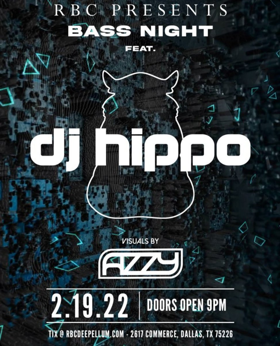 __djhippo__'s tweet photo. Playing my first show in Dallas on 2/19 at @RBCdeepellum. See you guys there! :) https://t.co/lfNY22SFb2