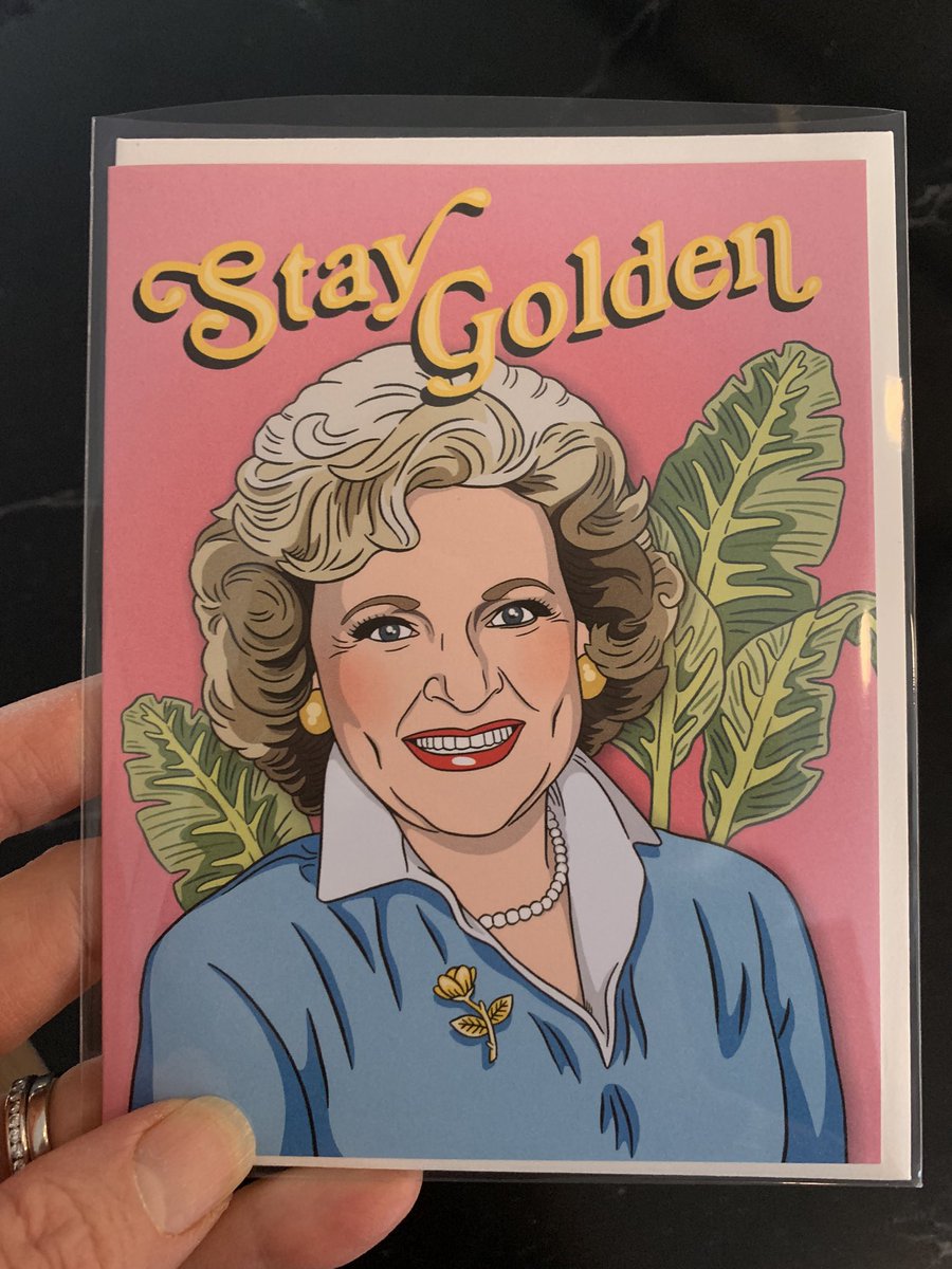 I bought this card TODAY for my Mom’s upcoming 81st bday with Betty’s 100th only a week after hers. How sad to hear Betty passed away today! 😢 Definitely not sending this to Mom now… #BettyWhite