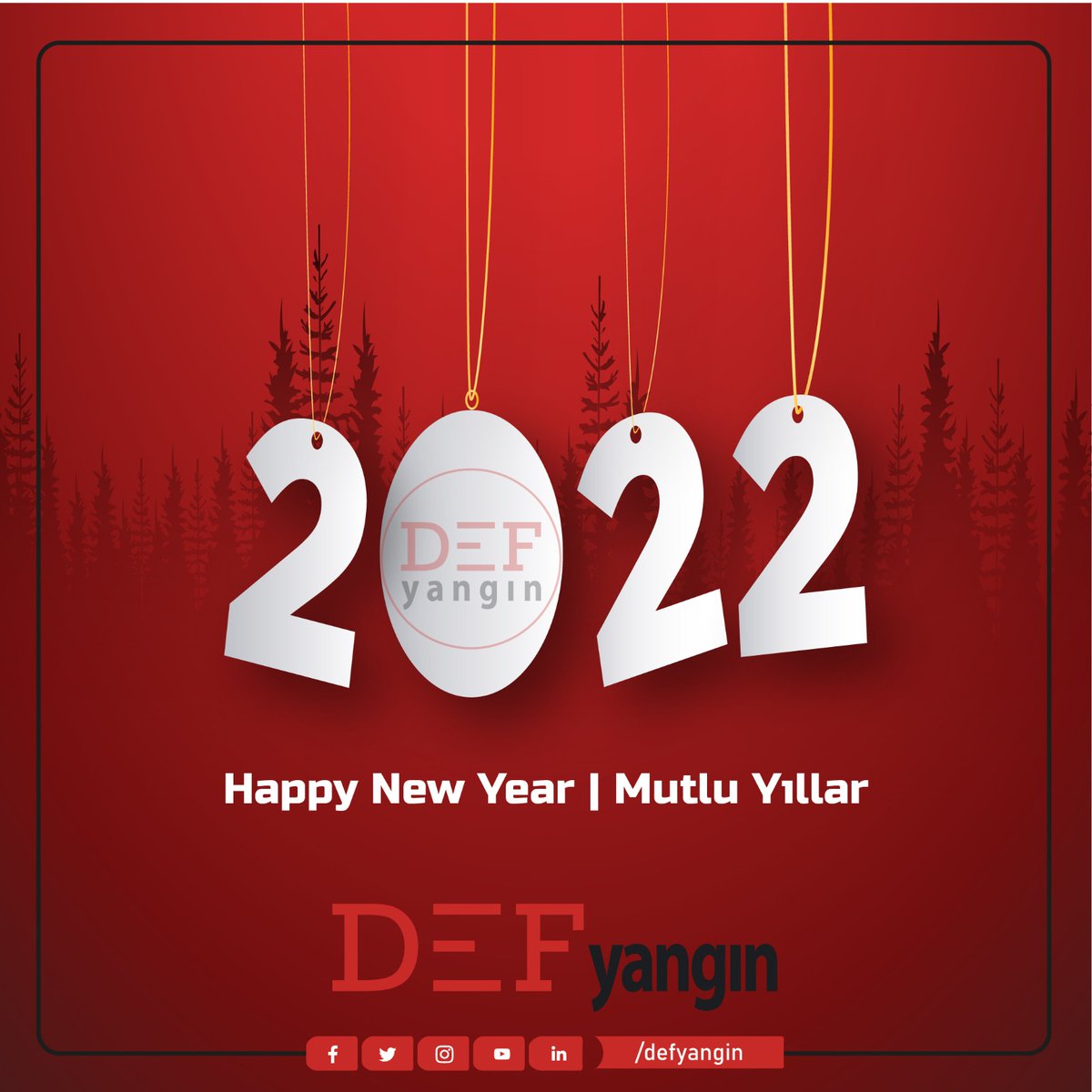 DEFyangin's tweet photo. Yeni yılda umutlarınız gerçek, mutluluklarınız, sonsuz olsun. Mutlu Yıllar !
#HappyNewYear #YeniYıl #Sağlık #Mutluluk #Huzur #DEFFireSafety #DEFYangınGüvenliği https://t.co/CC0JvUQ2kn