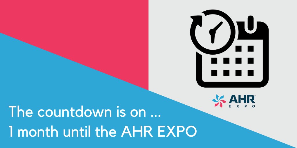 The countdown is on! One month until the AHR Expo in Las Vegas, Nevada #BoothN7941