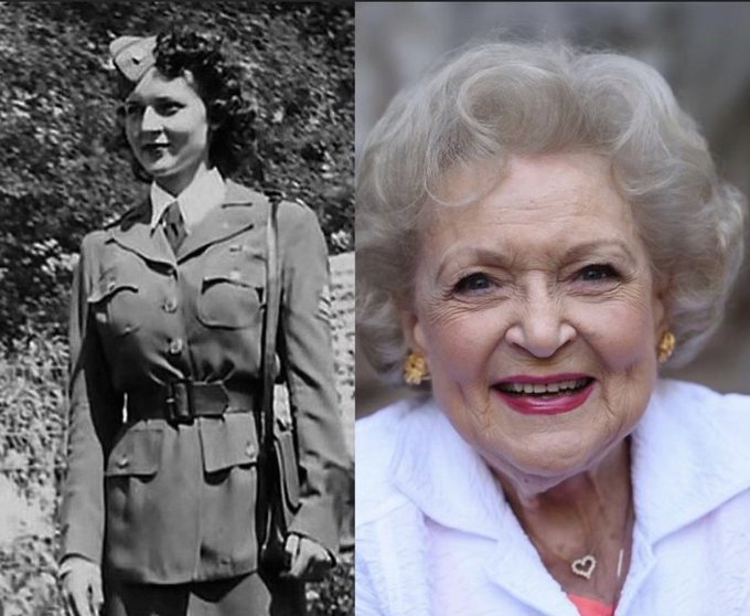GMA's tweet photo. REMEMBERING BETTY WHITE: @USArmy tweets a photo celebrating her as a civil servant: "Not only was she an amazing actress, she also served during WWII as a member of the American Women's Voluntary Services."

Rest in peace, Betty 💔
https://t.co/QD6Nq7zhEx https://t.co/AtpPuUpQcb