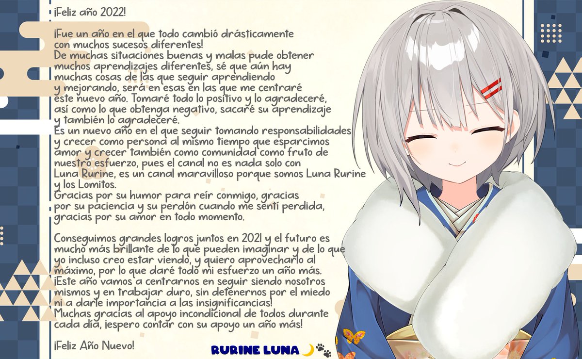 rurineluna's tweet photo. 🎊🎉 ¡Feliz Año Nuevo 2022 a todos! 🎉🎊
Unas palabras para todos: https://t.co/gDnRP3T8ub