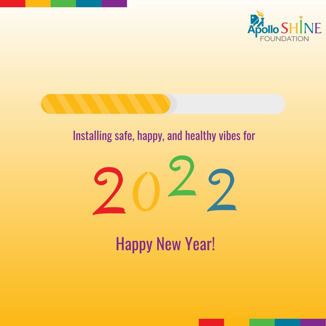 A whole new year, a whole new month, a whole new week, a whole new day! Make it count. From us to you & yours, sending wishes of joy, healthy, and happy 2022! 💛 #newbeginnings #apolloshinefoundation #keepindiahealthy #apollohospitals #HAPPYNEWYEAR2022 #NewYear2022