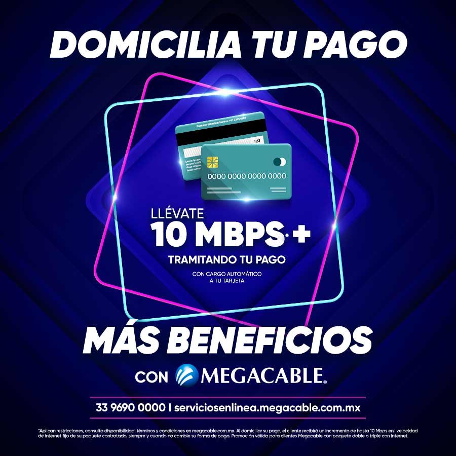 Megacable on Twitter: "Domicilia el pago de tu servicio #Megacable a tu