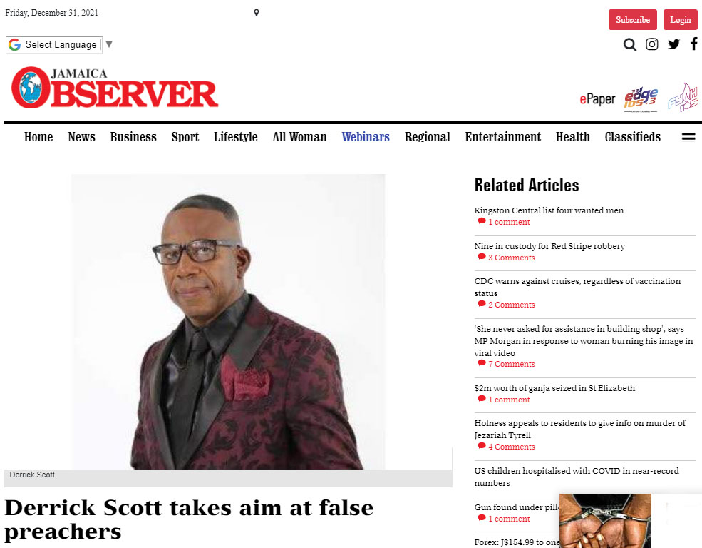 DerrickScottMu1's tweet photo. Did you see my feature in the Jamaica Observer? 
If not, click here 👉 https://t.co/jnQcTI8mJr https://t.co/N6l5aDROgi