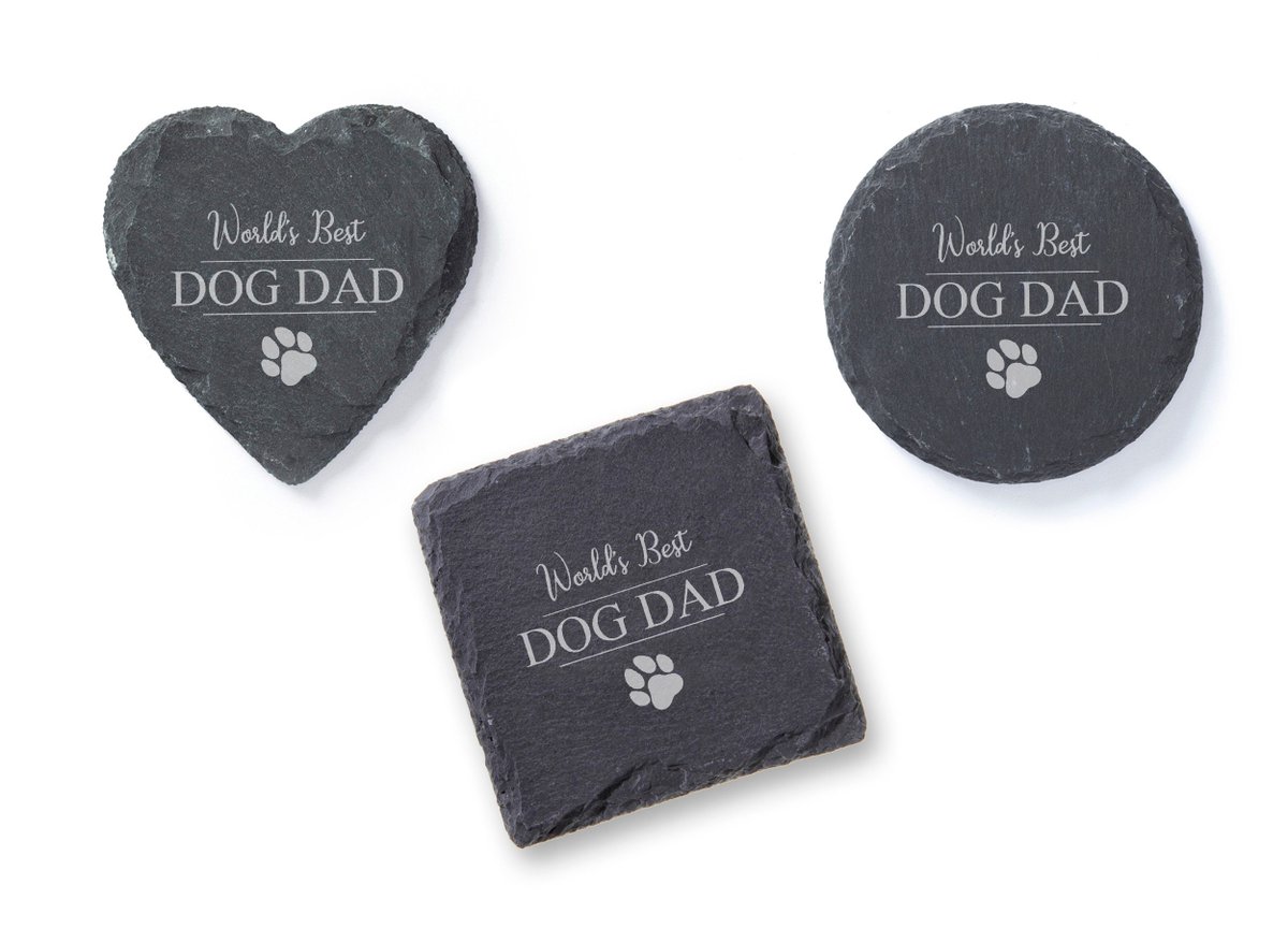 World's Best DOG DAD - Dog Lovers, Gift for Dog Dads - Personalised Slate Coaster Gifts etsy.me/3qFHLCd #slatecoaster #drinkscoasters #personalisedslate #personalisedcoaster #personalisedgifts #personalisedpresent #slategiftcoasters