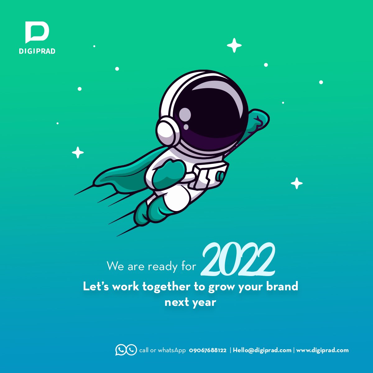 digiprad's tweet photo. Are you a brand ready to go to the next level in 2022? 

We are looking for you and we want to help you reach all your milestones.

2022 promises to be exciting, let’s work together to drive growth for your business.

#DigitalAgency #SmallBusinessAgency #SocialMediaAgency https://t.co/ThwkxaOtgR