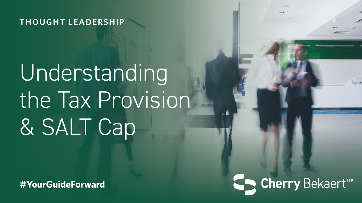 CherryBekaert's tweet photo. Learn about the growing trend of pass-through entity SALT cap workarounds and how changes may affect taxpayers by state—let our State and Local Tax Professionals be #YourGuideForward: https://t.co/DakTLYNbth  

#StatenLocal #StateTax #LocalTax #SALT #TaxReform #SALTCAP https://t.co/k7Fe7anSOb
