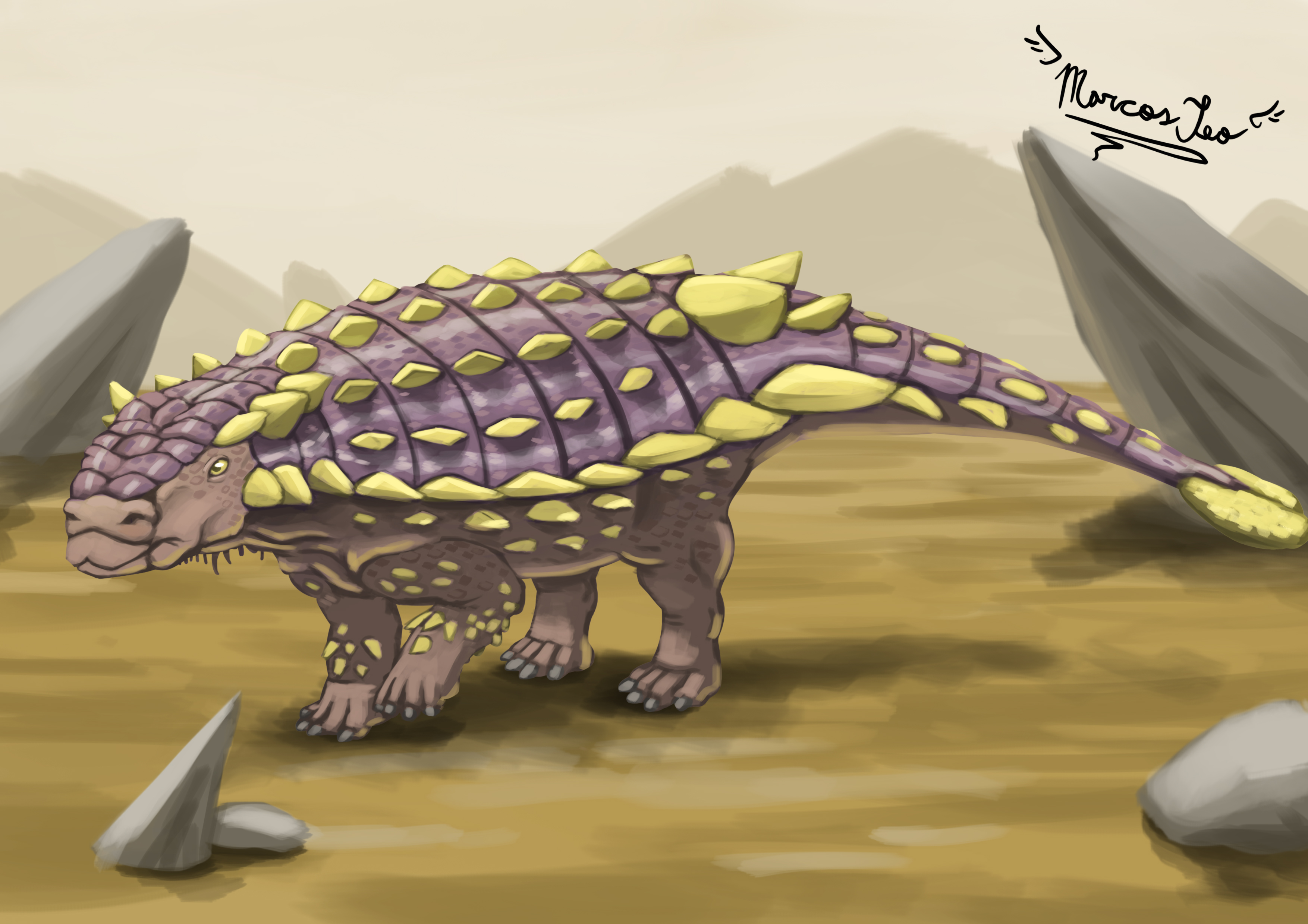 Saichania - Dinossauro Rei - Desenho de leonardo_88 - Gartic