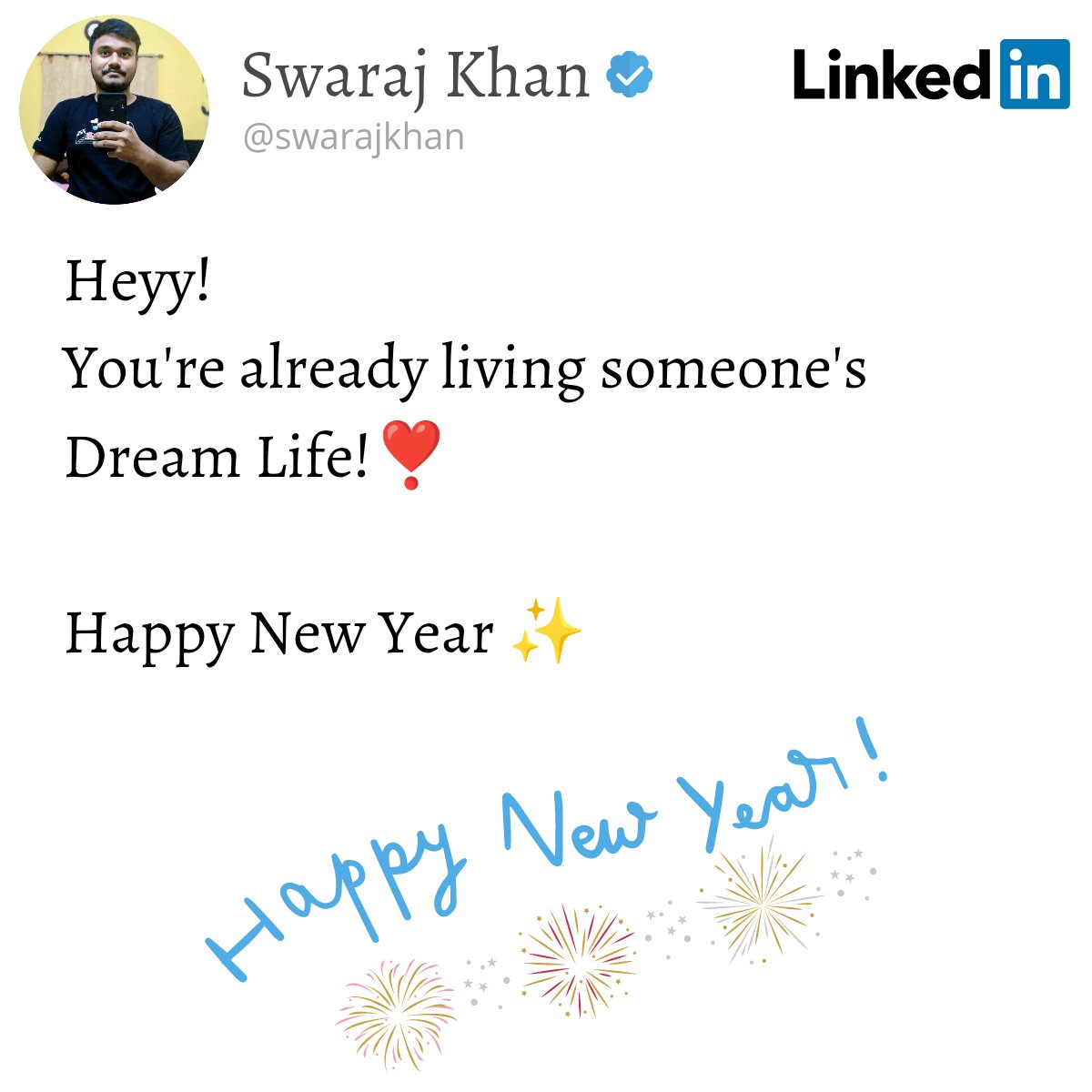 thehumancoder's tweet image. Happy New Year everyone❣️

May 2022 bring everything you want! ✨

#HAPPYNEWYEAR2022 #HAPPYNEWYEAR