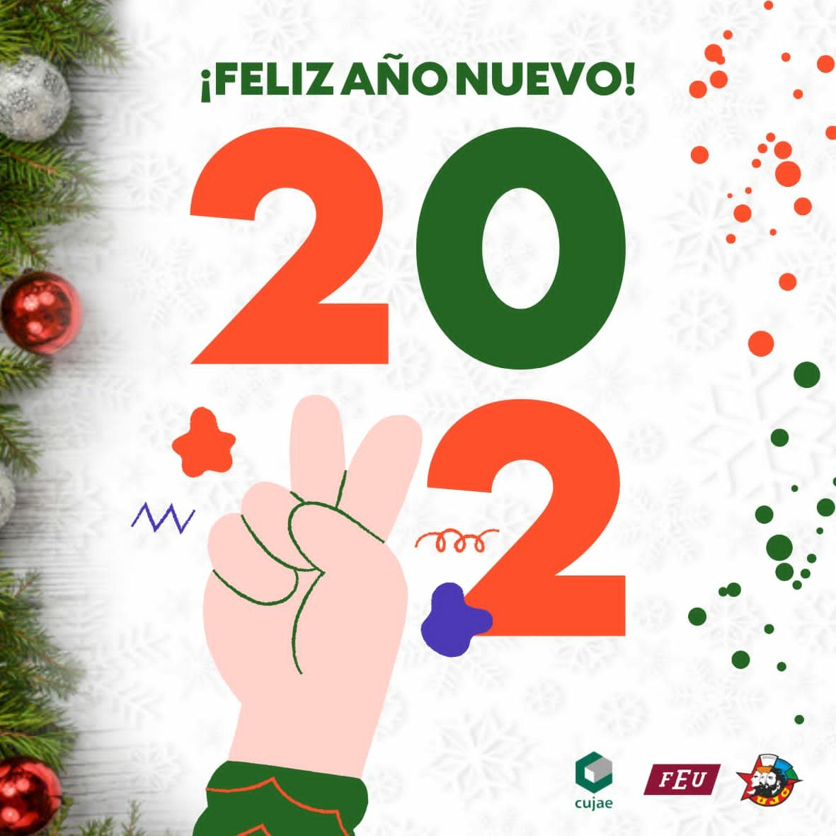 Termina un año difícil y lleno de adversidades 😷 

🏁Comencemos el nuevo año llenos de aspiraciones, nuevas metas y convencidos de que será mejor que este que termina.

 <a href="/AlmaCujae/">Alma Cujae</a> 💚 te desea feliz y próspero año nuevo🎇.
Sigamos juntos construyendo el futuro.🇨🇺🇨🇺🇨🇺
<a href="/DiazCanelB/">Miguel Díaz-Canel Bermúdez</a>