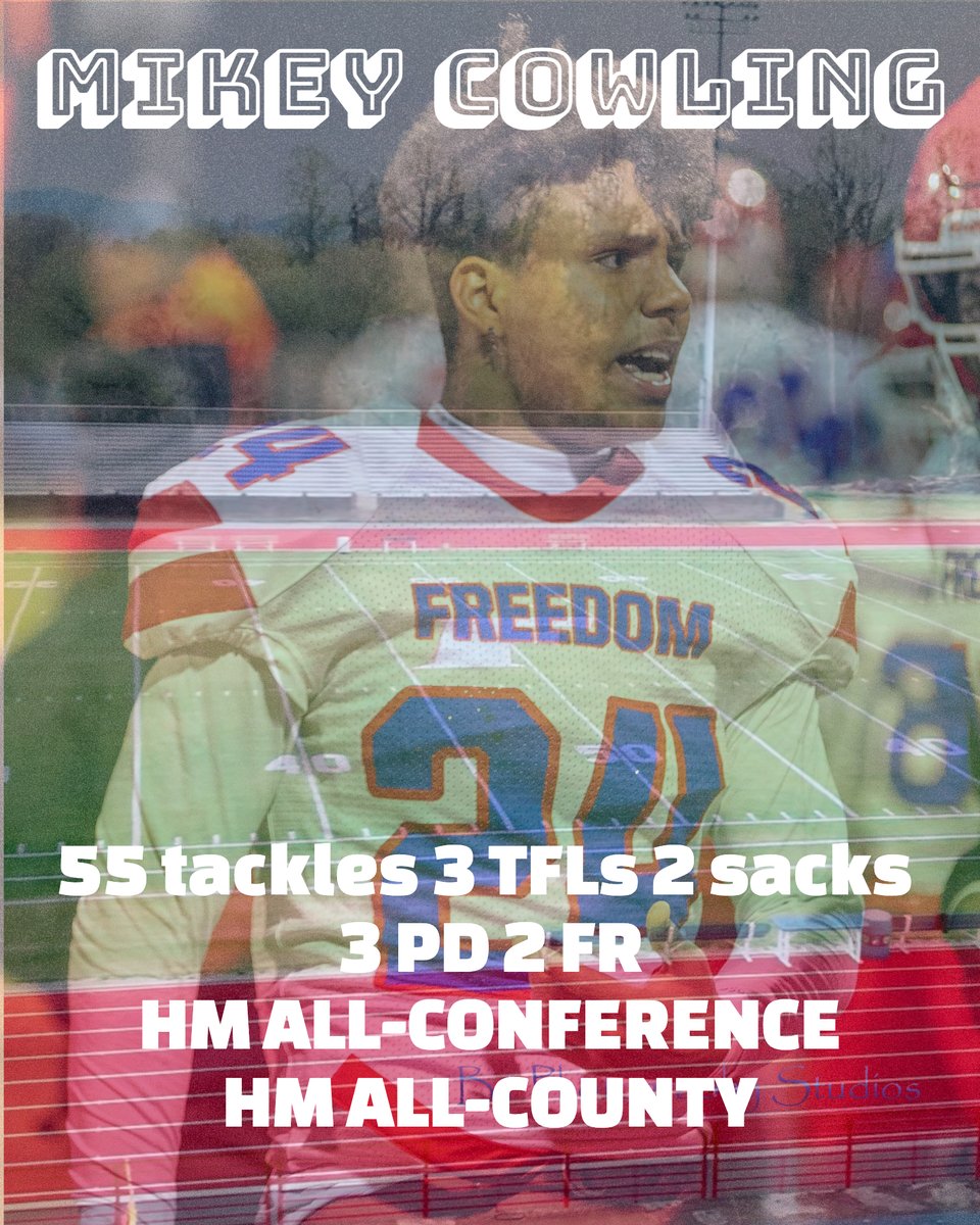 Freedomfball's tweet image. Mikey Cowling. Class of 2024. LB/HB. @mikeycowling
