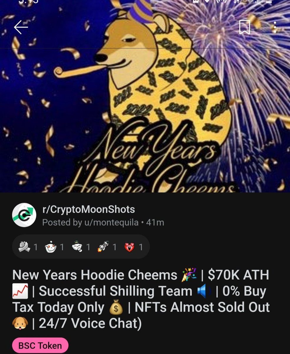 NYHoodieCheems's tweet photo. We are LIVE on @CryptoMoonShots 🎉

Our big #NewYearsEve push starts NOW!

1st up: A .1 BNB reward for the TOP COMMENT on one of our CMS posts!

Contest ends in a few hours. Winner will be picked by our team.

Get at it! ➡️ https://t.co/7iKLAZkrZD

#NYHoodieCheems #crypto #cheems https://t.co/ktkeFGtIPs