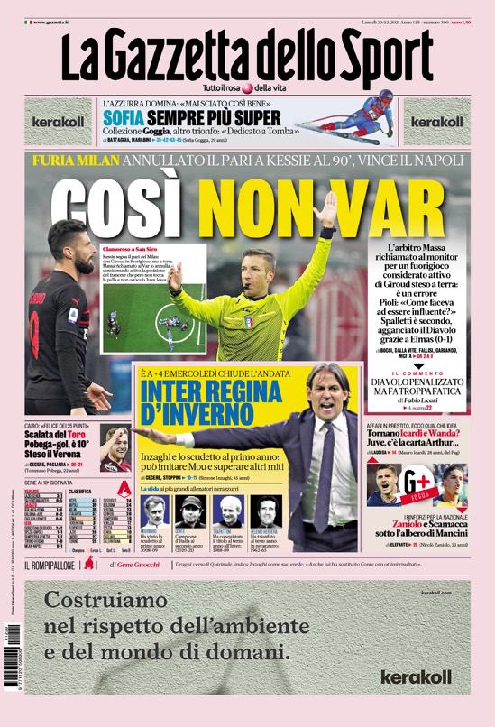 EsercitoCrucian's tweet photo. Almeno un cazzo de giornale se ne accorge
#VarVattene https://t.co/9UBcE7mK42