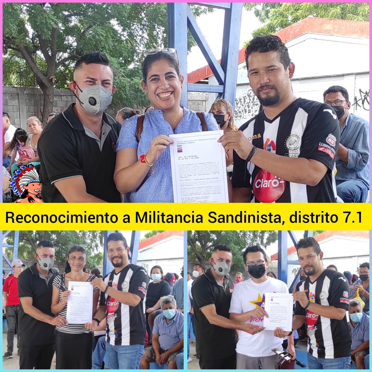 Entrega de reconocimiento a la Militancia Sandinista del distrito 7.1 de Managua, por la entrega incondicional a nuestra Nicaragua soberana.

#UnidosEnVictorias