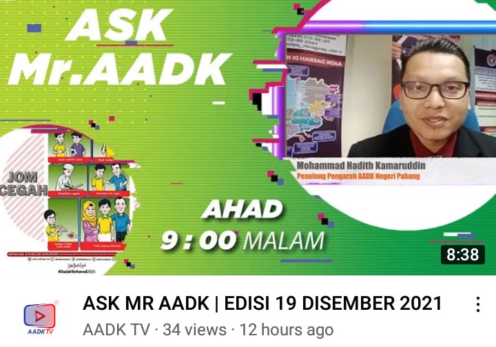PUSPEN_Papar's tweet photo. Saksikan Di Youtube AADK TV : https://t.co/LLudXGBFAq https://t.co/lTXKrIwNcs