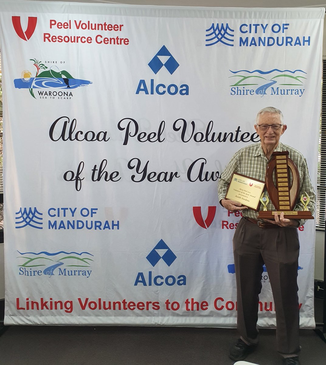 Congratulations to our former Chairperson, Keith Stockins, on being awarded the Alcoa Peel Volunteer of the Year Award. A well deserved acknowledgement of his tireless work in the community. #alcoa #peelvolunteer #cityofmandurah