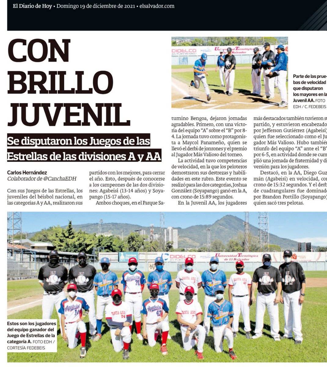 FedeBeis_SV's tweet photo. #Selectivas 🏆⚾️ Compartimos la nota de @CanchaEDH https://t.co/wQW8qqbAxx
