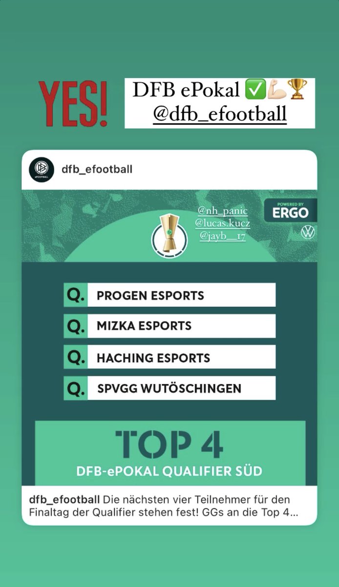 Qualified for the DFB-ePokal