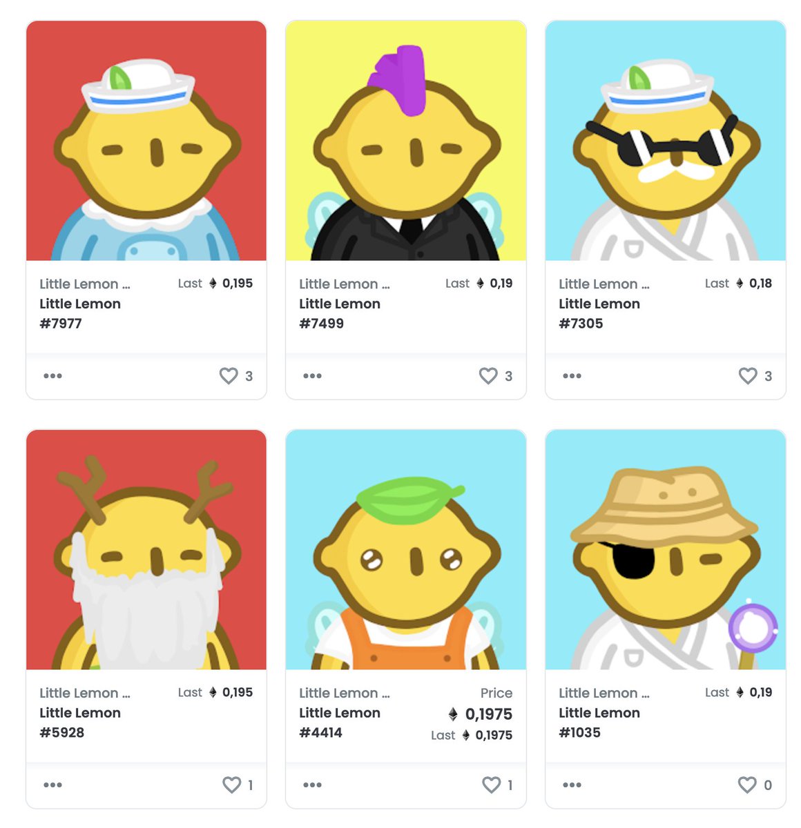 Ok, i'm sweeping the <a href="/LittlelemonsNFT/">Little Lemon Friends</a> floor. The community, art &amp; story are just too good. 

Where are my Lemon frens?? 🍋🍋🍋
#littlelemonsnft #lemons